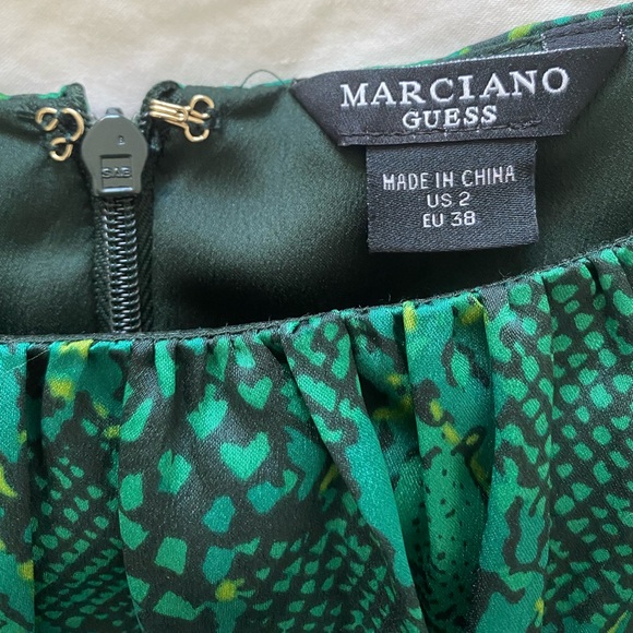 Green Snake Skin Mini Dress - Picture 4 of 5